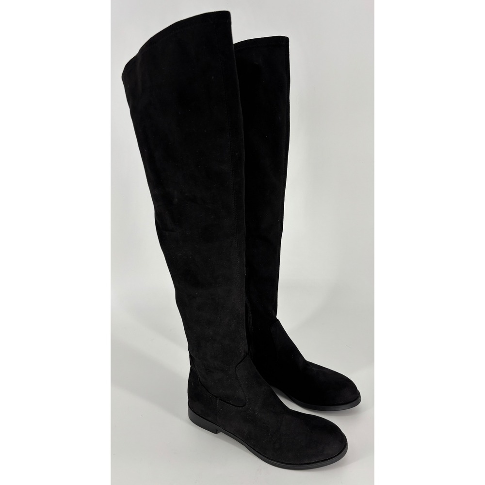 Reaction Kenneth Cole Wanderly Over the Knee Boots Black Women Size 7.5 Suede